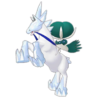 Calyrex (jinete glacial) en Pokémon Masters EX.
