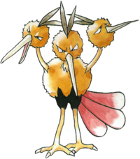 Dodrio en Pokémon Rojo y Verde.