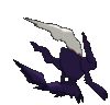 Imagen posterior de Darkrai variocolor en Pokémon X, Pokémon Y, Pokémon Rubí Omega, Pokémon Zafiro Alfa, Pokémon Sol, Pokémon Luna, Pokémon Ultrasol y Pokémon Ultraluna