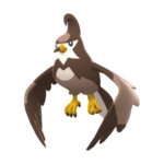 Imagen de Staravia variocolor macho en Pokémon Diamante Brillante y Pokémon Perla Reluciente