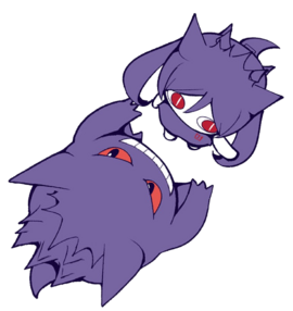 Gijinka Gengar de aimaina Miku en The Pokémon Inside My Heart.