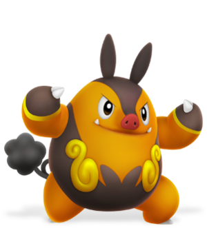 Pignite en PokéPark 2: Un mundo de ilusiones.