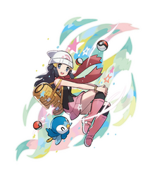 Ilustración de Maya y su Piplup.