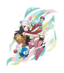 Artwork de Maya y su Piplup.