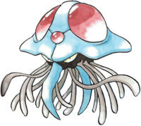 Tentacruel en Pokémon Rojo y Verde.
