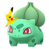 Bulbasaur con gorro de Pikachu