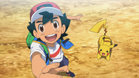 Última aparición de Ash y Pikachu.