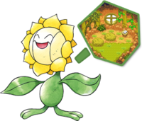 Sunflora, una de las aprendices del Pokégremio de exploradores
