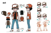 Boceto de Rojo en Pokémon Let's Go, Pikachu! y Let's Go, Eevee! .