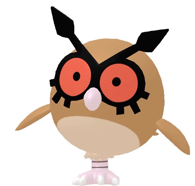 Archivo:Hoothoot HOME.webm - WikiDex, la enciclopedia Pokémon