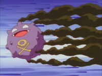 Koffing de James usando Humo/Polución.