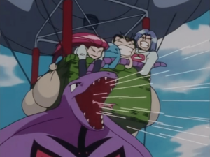 Arbok usando picotazo venenoso.