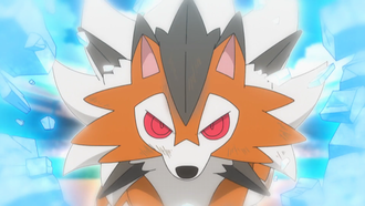 Roca afilada de Lycanroc en un flashback del EP1082.