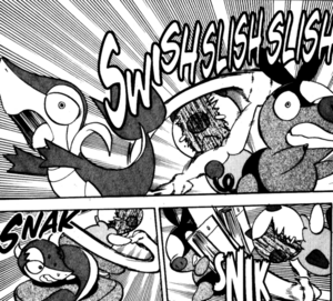 Oshawott usando concha filo.