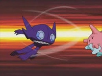 Sableye usando golpes furia.