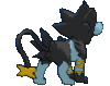 Imagen posterior de Luxray hembra en Pokémon X, Pokémon Y, Pokémon Rubí Omega, Pokémon Zafiro Alfa, Pokémon Sol, Pokémon Luna, Pokémon Ultrasol y Pokémon Ultraluna