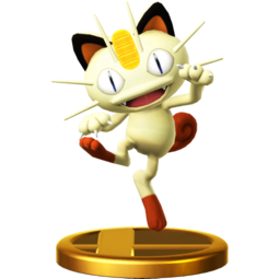 Trofeo de Meowth en SSB4 para Wii U.