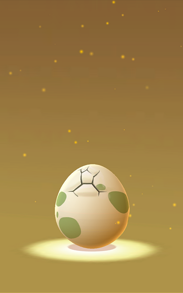 Archivo:Pokémon GO Huevo Pokémon eclosionando.png
