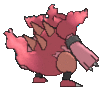 Imagen posterior de Magmortar variocolor en Pokémon X, Pokémon Y, Pokémon Rubí Omega, Pokémon Zafiro Alfa, Pokémon Sol, Pokémon Luna, Pokémon Ultrasol y Pokémon Ultraluna