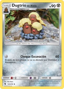 Carta de Dugtrio de Alola
