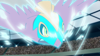 Hawlucha de Bea/Judith usando ataque aéreo.