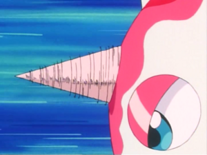 Goldeen usando perforador.