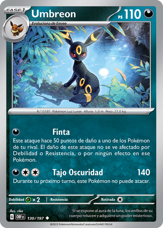 Umbreon (Llamas Obsidianas TCG) - WikiDex, la enciclopedia Pokémon
