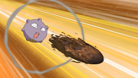 Koffing de Roxie/Koffing de Hiedra usando bomba residuos/bomba lodo.