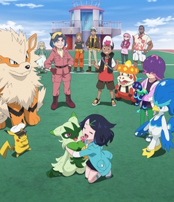 Foto de los Tacleada de Voltionautas/Aeronautas del Placaje Eléctrico y Diana tras el combate entre Liko y Diana mostrada en el EP1311.