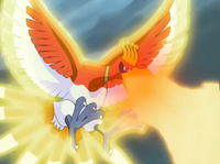 Ho-Oh usando fuego sagrado.