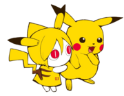 Gijinka Pikachu de aimaina Miku en The Pokémon Inside My Heart.