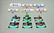 Varios Pokémon iniciales que aparecen gracias a los marcadores de realidad aumentada.