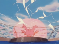 Corsola usando manto espejo.