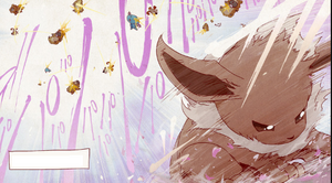 Eevee del Héroe usando Ataque Rápido en el PNA01.