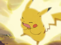 Pikachu usando rayo.