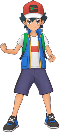 Ash en su traje habitual.