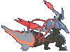 Imagen posterior de Kyurem blanco activo variocolor en Pokémon X, Pokémon Y, Pokémon Rubí Omega, Pokémon Zafiro Alfa, Pokémon Sol, Pokémon Luna, Pokémon Ultrasol y Pokémon Ultraluna
