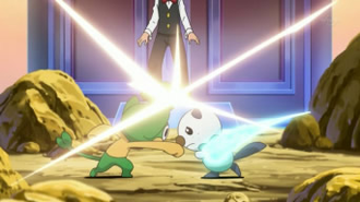 Oshawott usando concha filo.