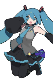 Diseño de Hatsune Miku en Denki Yohou.