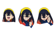 Bocetos del diseño de la cara y expresiones de Corin.