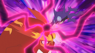 Sableye de Ult/Unai usando Golpe al Cuello/Golpe Mordaza.