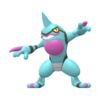 Imagen de Toxicroak variocolor hembra en Pokémon Diamante Brillante y Pokémon Perla Reluciente
