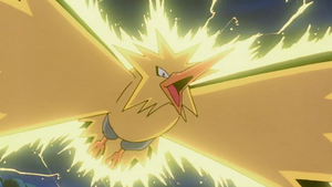 Zapdos usando Atactrueno/Rayo en la P02.