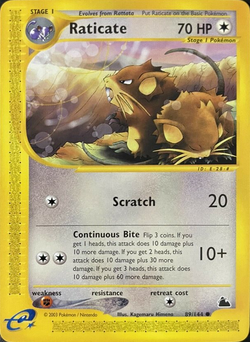 Raticate (Skyridge TCG) - WikiDex, la enciclopedia Pokémon