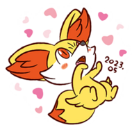 Pegatina Fennekin CD 2 GO.png