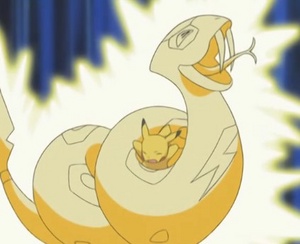 Pikachu usando trueno.