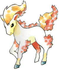 Ponyta en Pokémon Rojo y Verde.