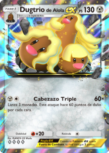 Baraja Baraja Dugtrio de Alola ex