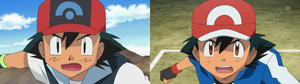 Comparación en los ojos de Ash.