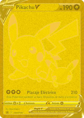 Carta Dorada de Pikachu V